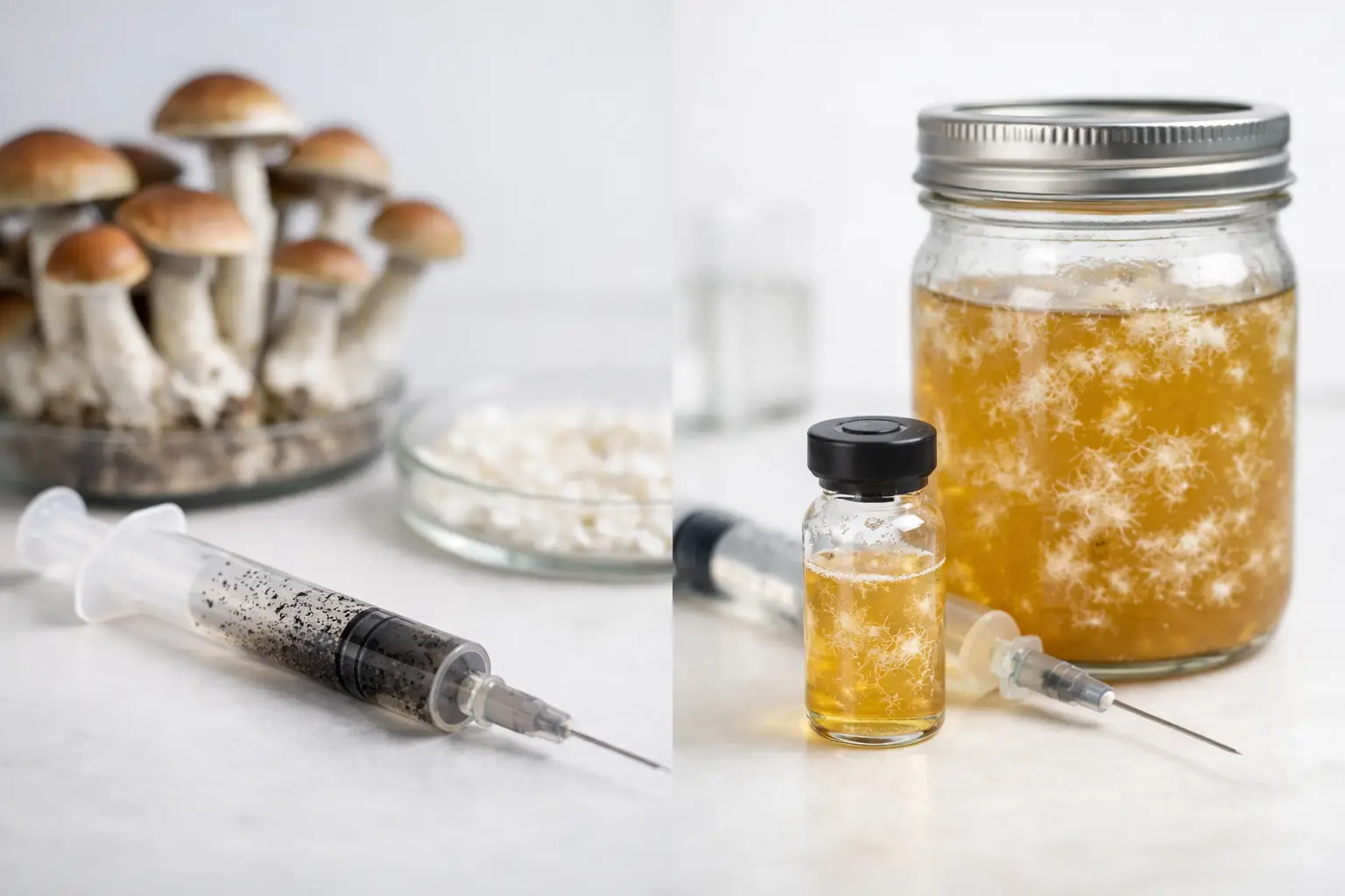 Mushroom Spore Syringe vs Liquid Culture